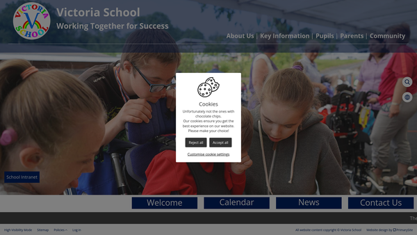 Screenshot of the Friends Of Victoria School website