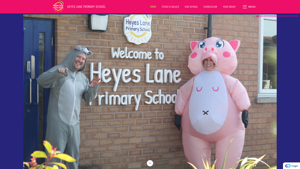 Screenshot of the Heyes Lane Primary School PTA website