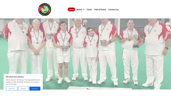 Screenshot of the Welsh Association Of Visually Impaired Bowlers website
