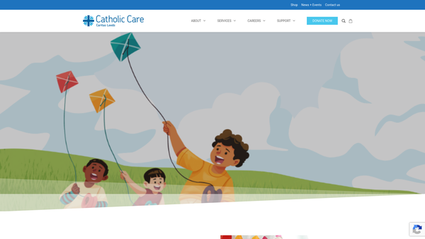 Screenshot of the Catholic Care (Diocese Of Leeds) website