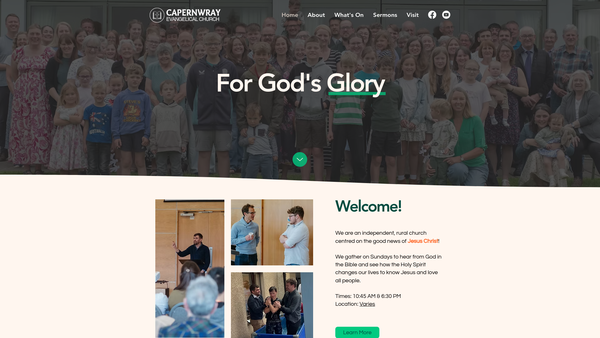 Screenshot of the The Evangelical Church Capernwray website