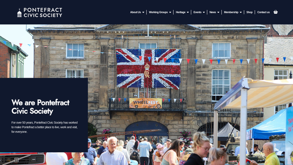 Screenshot of the Pontefract Civic Society website