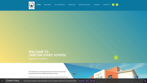 Screenshot of the Friends Of Carlton Digby School website