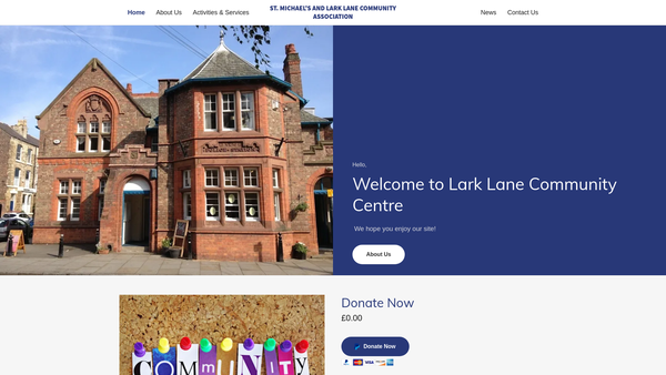Screenshot of the St Michael's And Lark Lane Community Association website