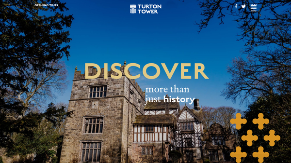 Screenshot of the Turton Tower website