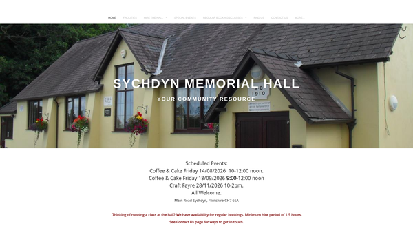Screenshot of the The Sychdyn Memorial Institute website
