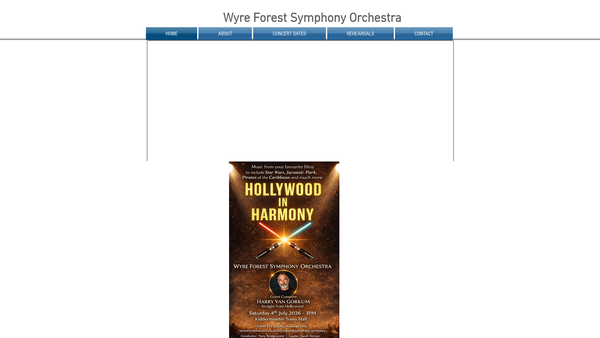 Screenshot of the Wyre Forest Symphony Orchestra website