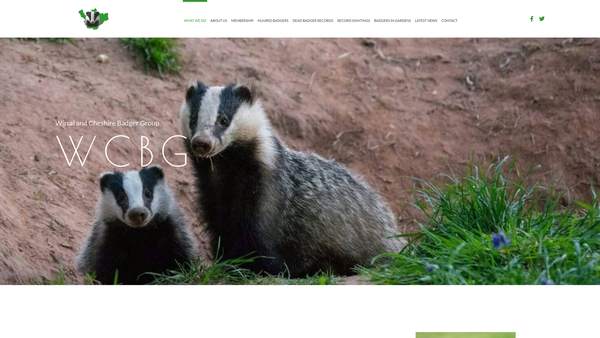 Screenshot of the The Wirral And Cheshire Badger Group website