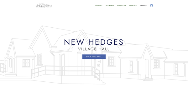 Screenshot of the New Hedges Village Hall website