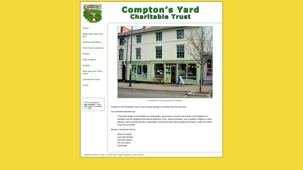 Screenshot of the The Compton's Yard Charitable Trust website