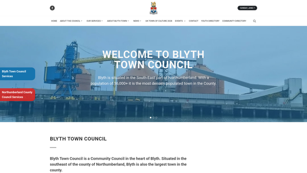 Screenshot of the Blyth Trust for Youth website