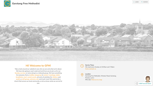 Screenshot of the Free Methodist Church, Garstang website