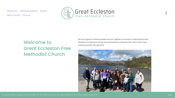 Screenshot of the Free Methodist Church, Great Eccleston website