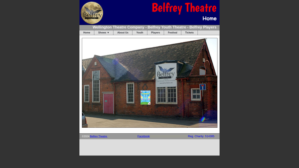 Screenshot of the Wellington Theatre Company website