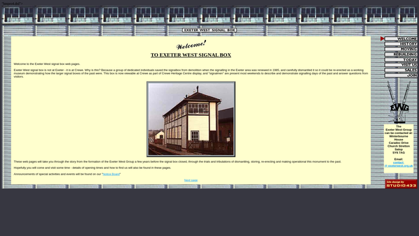 Screenshot of the The Exeter West Group website