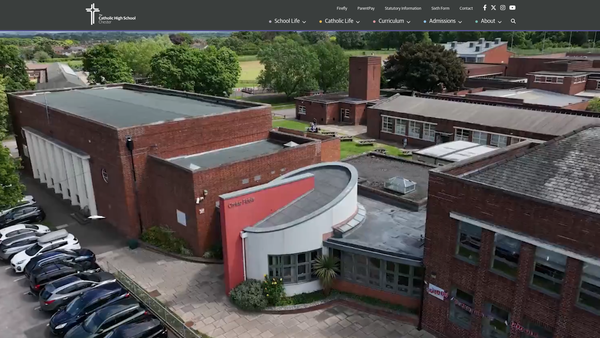 Screenshot of the The Catholic High School, Chester School Fund website