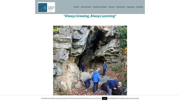 Screenshot of the Kilgarth School Fund website