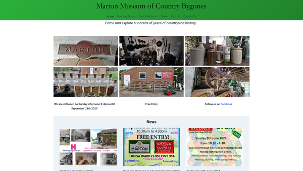 Screenshot of the Museum Of Country Bygones Trust website