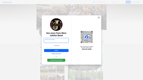 Screenshot of the Wem Jubilee Band website