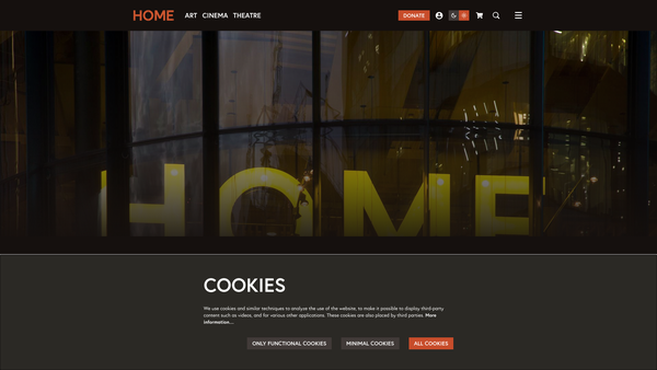 Screenshot of the Greater Manchester Arts Centre Limited website
