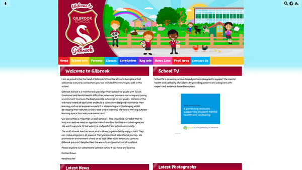 Screenshot of the Friends Of Gilbrook website
