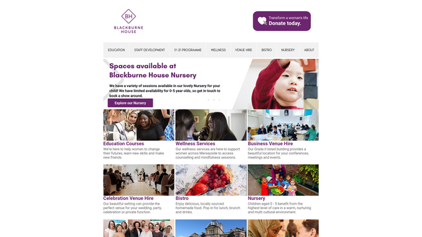 Screenshot of the Women's Technology Training Limited website
