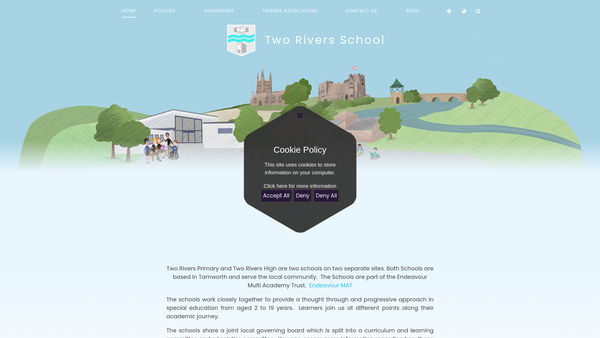 Screenshot of the The Friends Of Two Rivers School website