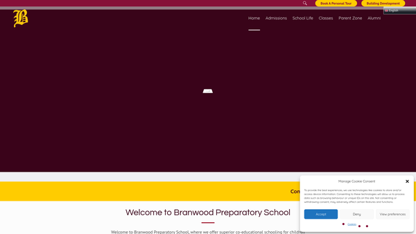 Screenshot of the Branwood School Trust Limited website