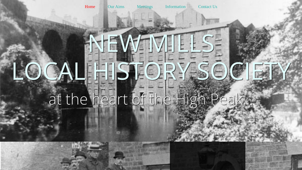 Screenshot of the New Mills Local History Society website