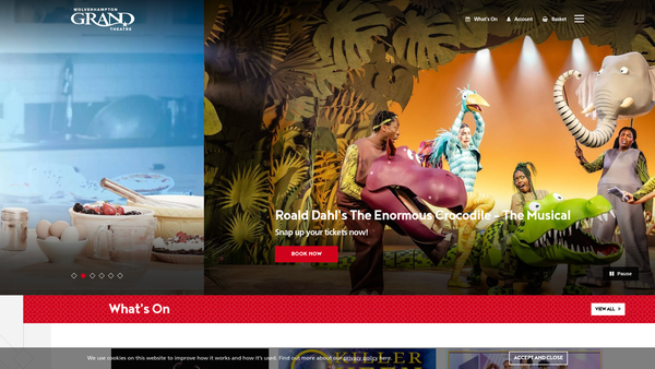 Screenshot of the The Wolverhampton Grand Theatre (1982) Limited website