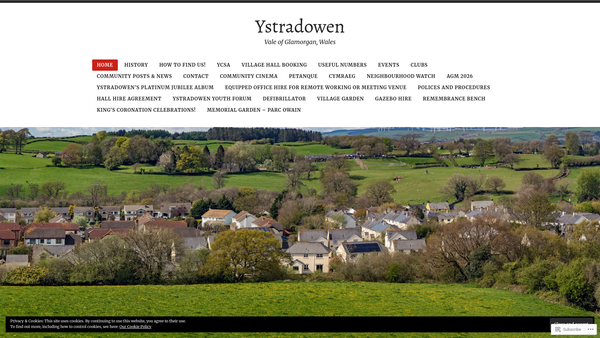 Screenshot of the Ystradowen Community And Sports Association website