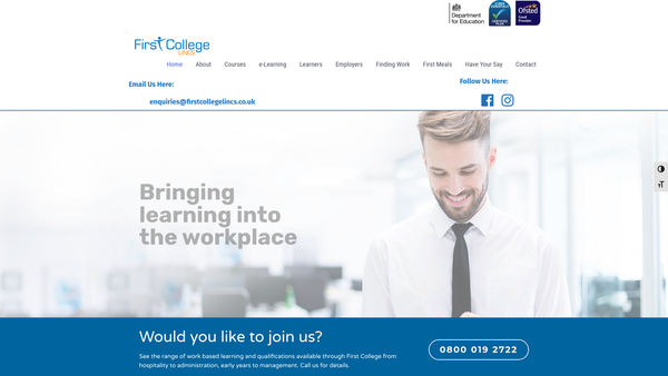 Screenshot of the East Lindsey Information Technology Centre website
