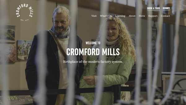 Screenshot of the The Arkwright Society Limited website
