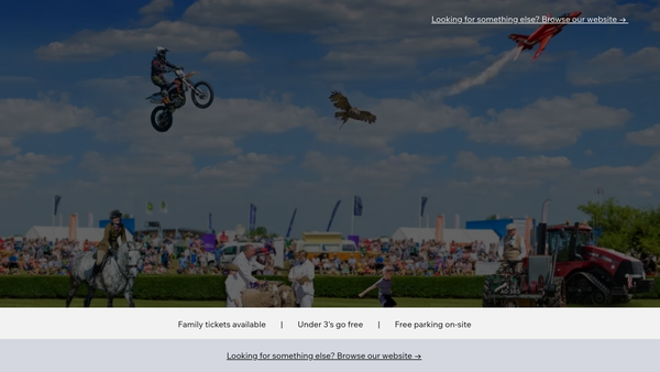 Screenshot of the Lincolnshire Agricultural Society website