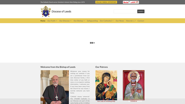 Screenshot of the The St Anne's Cathedral Fund website