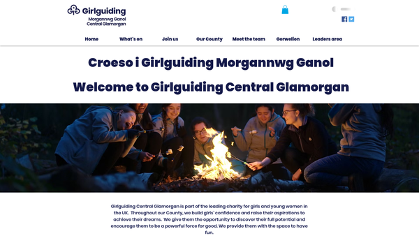 Screenshot of the Central Glamorgan Guides website