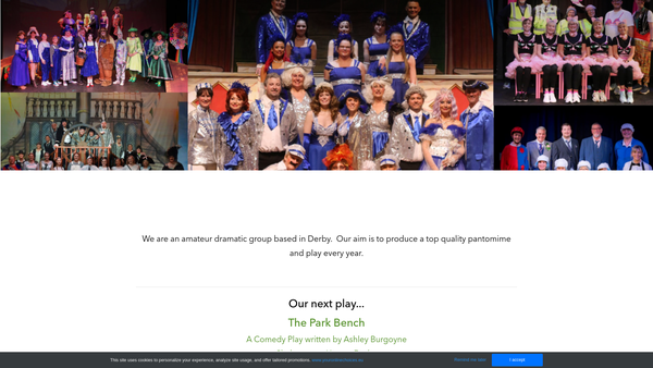 Screenshot of the The Watson Players website
