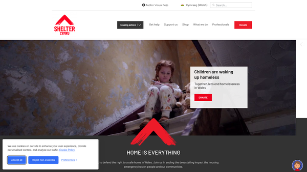 Screenshot of the Welsh Housing Aid Limited website