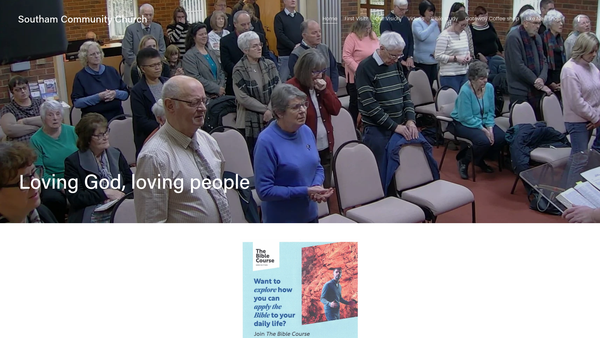 Screenshot of the Southam Community Church website