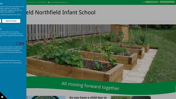 Screenshot of the The Friends Of Northfield School Association website