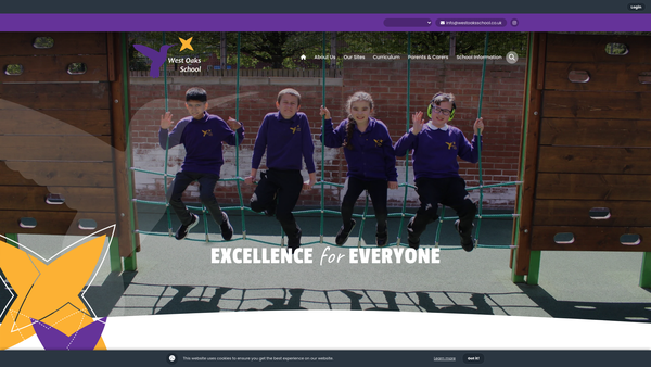 Screenshot of the Friends Of West Oaks School website