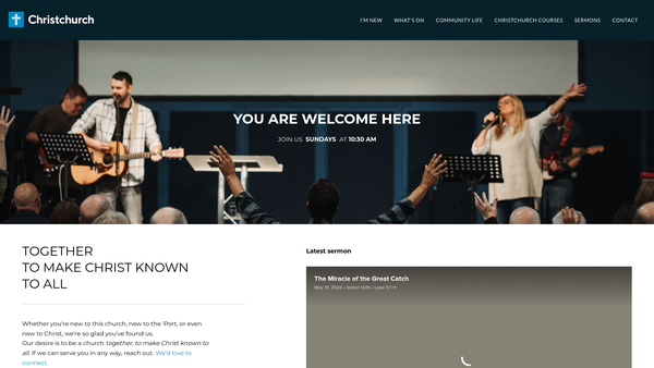 Screenshot of the New Life Trust website