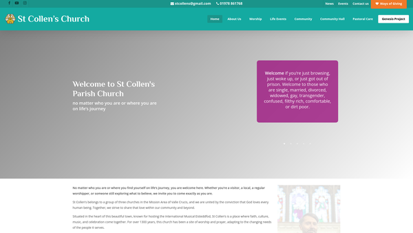 Screenshot of the Sunday School And Mission Room website