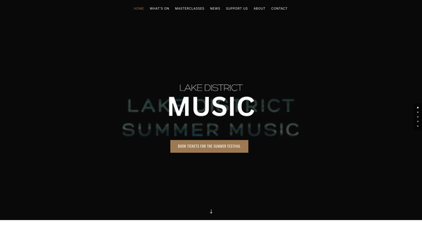 Screenshot of the Lake District Music Limited website