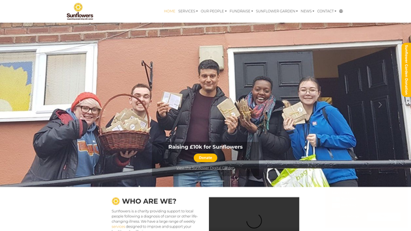 Screenshot of the Liverpool Cancer Care Self Help Group website