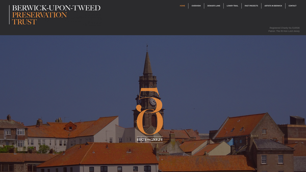 Screenshot of the Berwick-Upon-Tweed Preservation Trust website