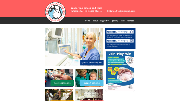 Screenshot of the The York Special Care Baby Unit Support Group website
