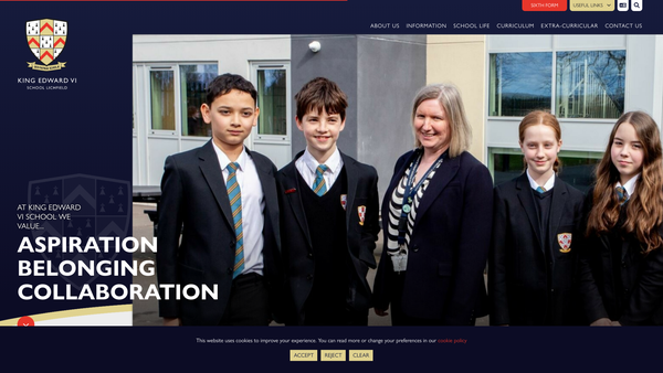 Screenshot of the The Fund For Students website