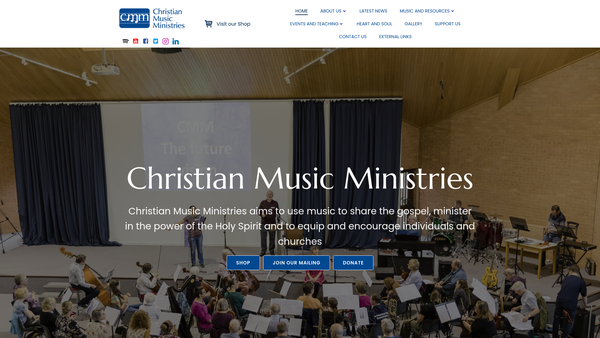 Screenshot of the Christian Music Ministries Trust (Cmmt) website