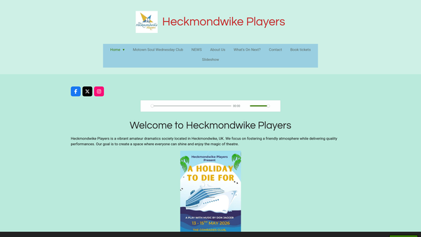 Screenshot of the The Heckmondwike Players website